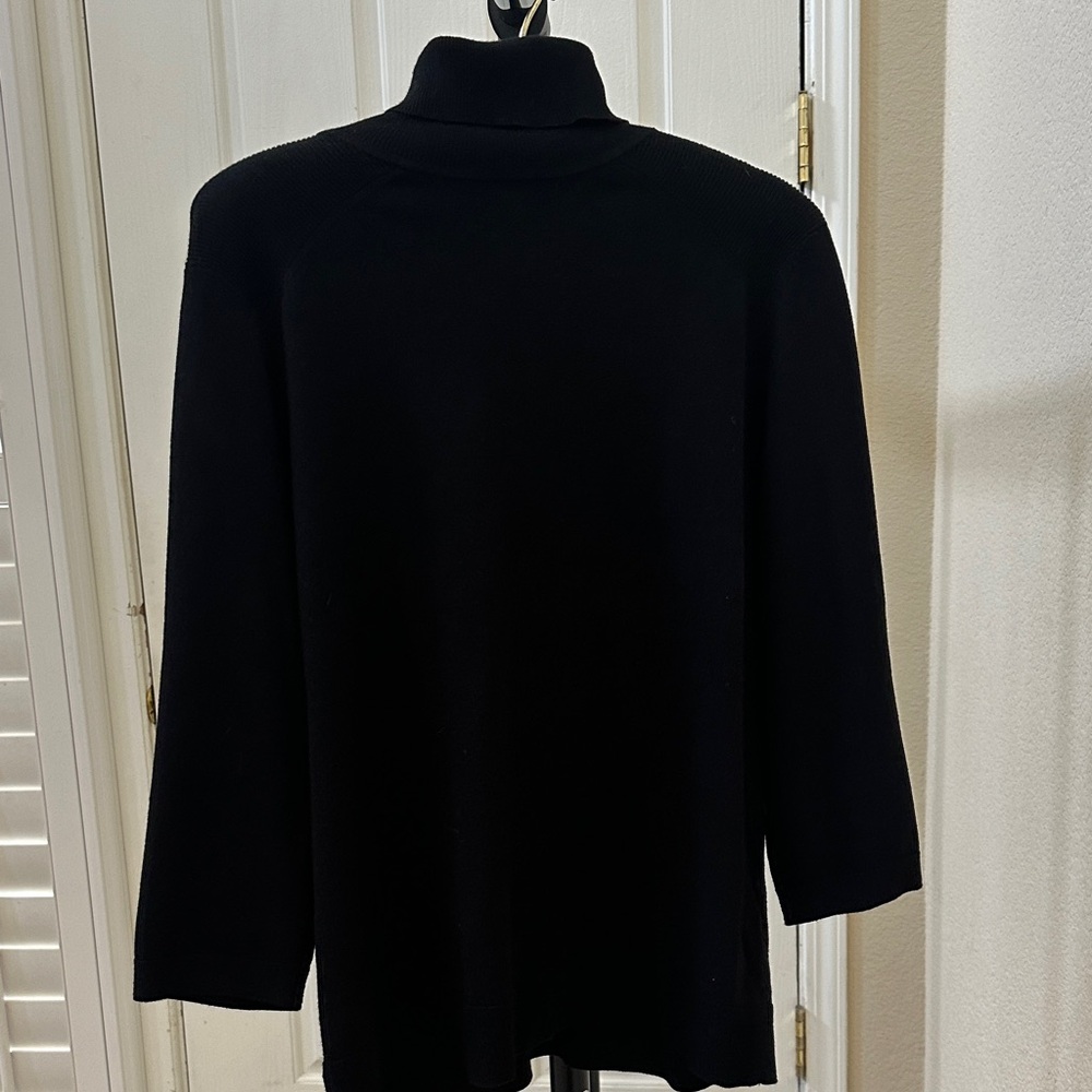 Chico's Classic Black Cowl Neck Sweater